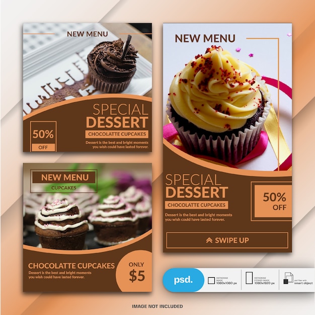 PSD food business banner template