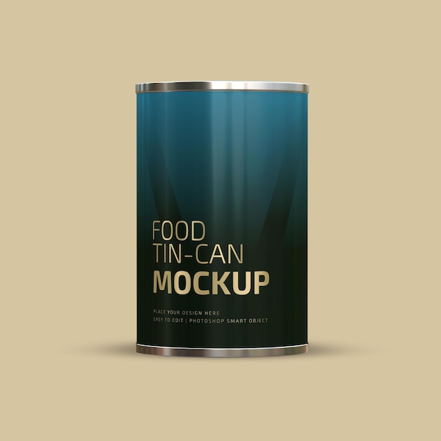 Food can label mockup