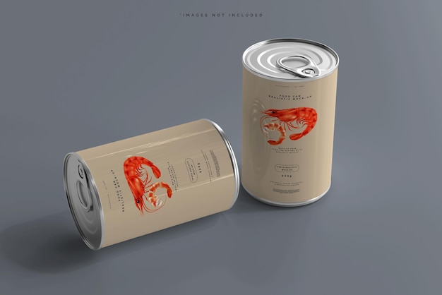 Food Can Mockup