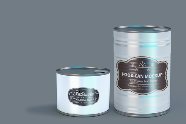 PSD food can mockup