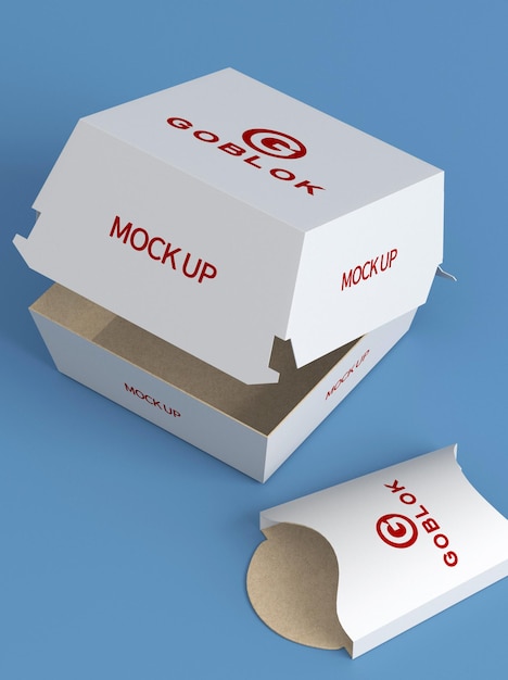 Food cardboard box mockup