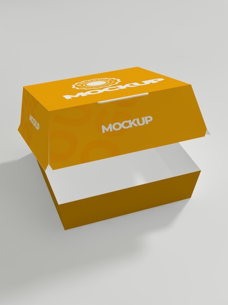 Food cardboard box mockup