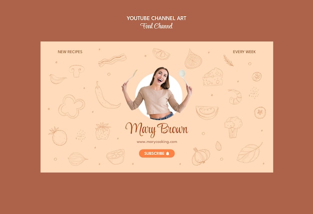 Food channel youtube channel art