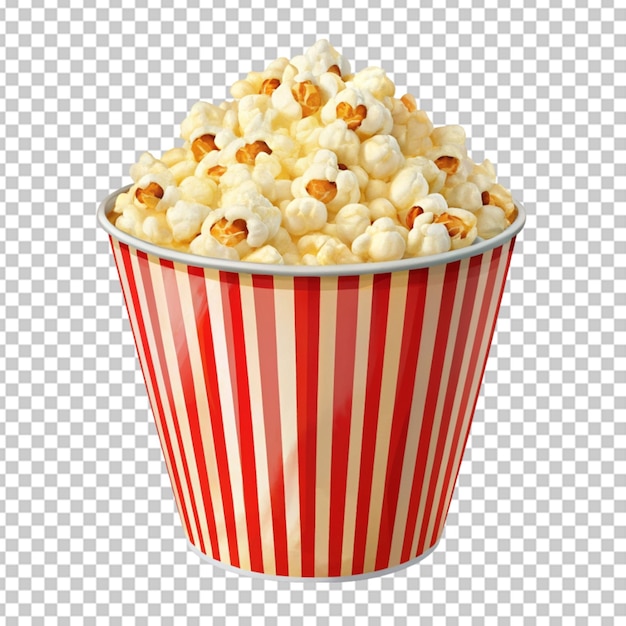 PSD food cinema popcorn in een wegwerpbak