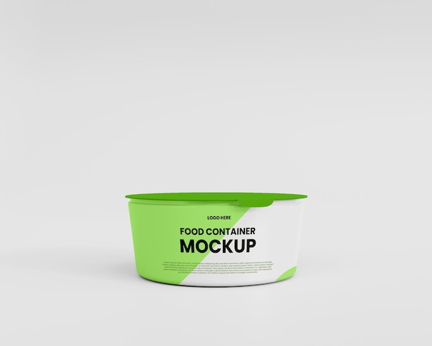 食品容器の3Dモックアップデザイン