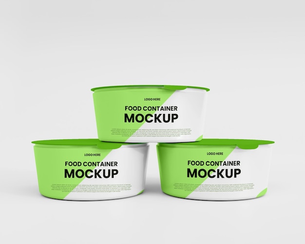 food container 3d mockup design