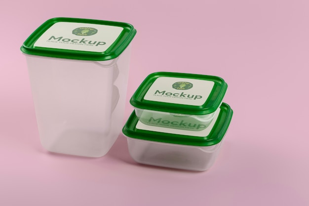 PSD food container mockup design