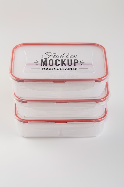 PSD food container mockup design