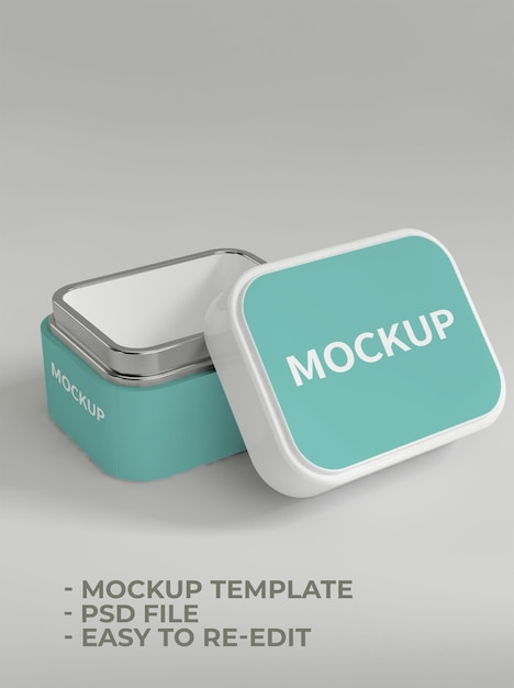 Design mockup di contenitori per alimenti