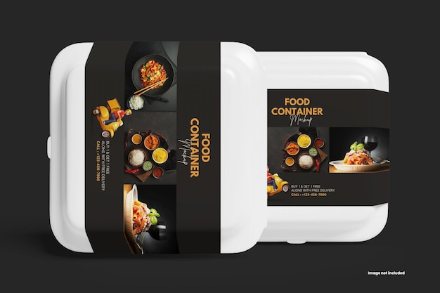 Mockup di contenitori per alimenti