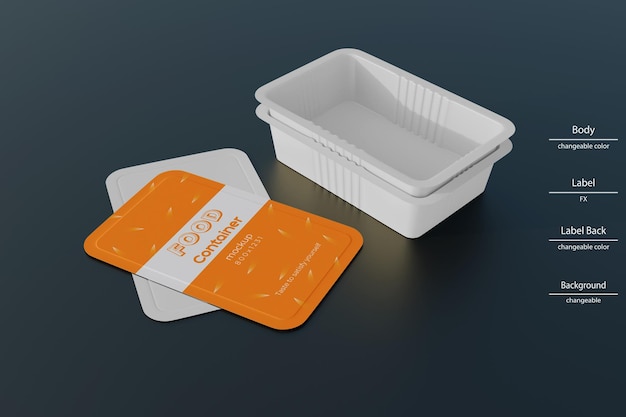 Food container mockup