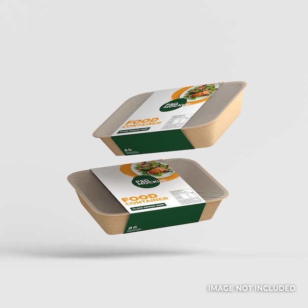 PSD food container mockup