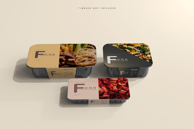 PSD food container mockup