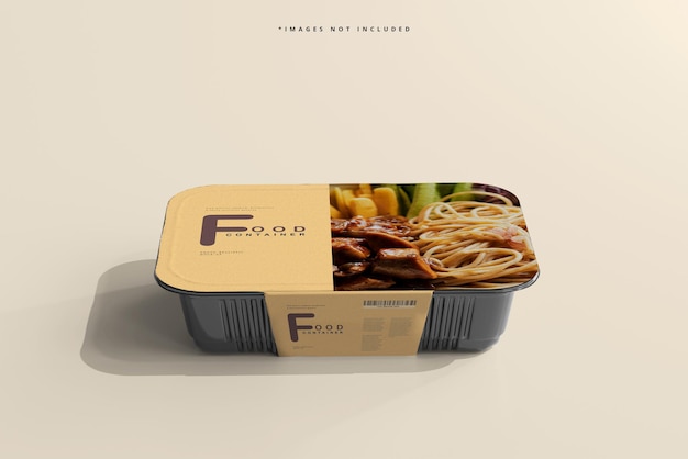 PSD food container mockup