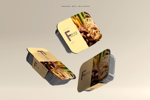 Mockup di contenitori per alimenti