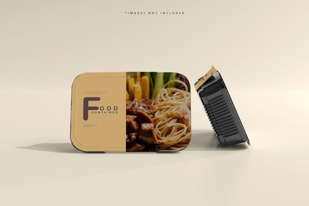 Mockup di contenitori per alimenti