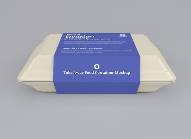 PSD food container package mockup