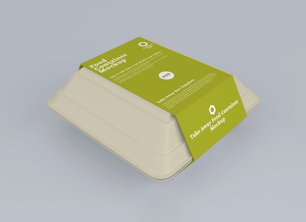 Food container package mockup