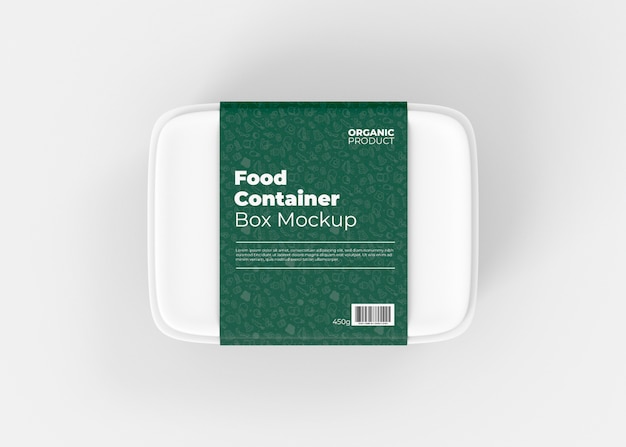PSD food container takeaway mockup