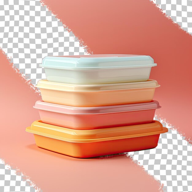 PSD food containers on a transparent background