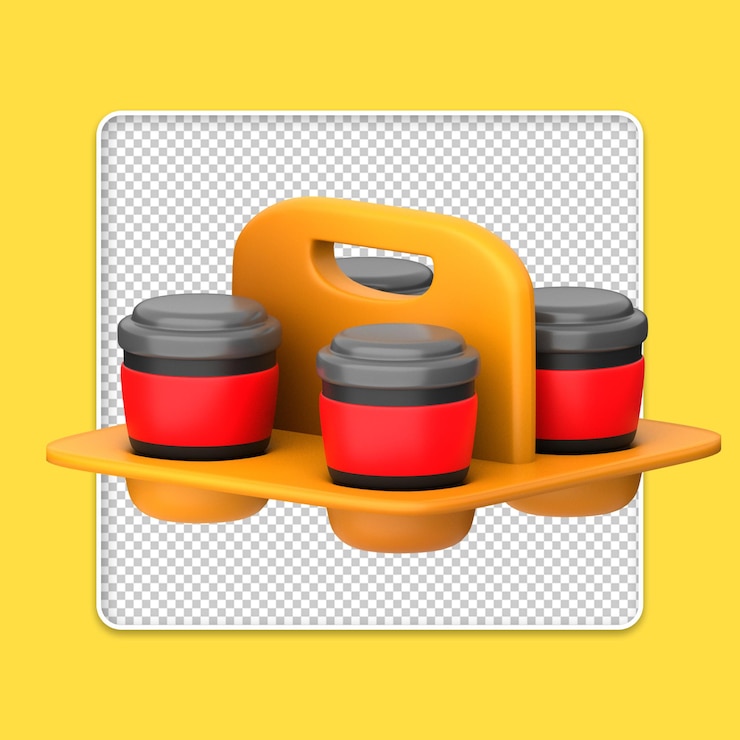 PSD food delivery 3d icon