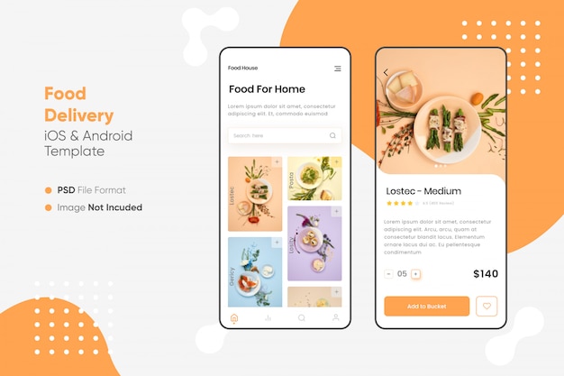 Food delivery app design