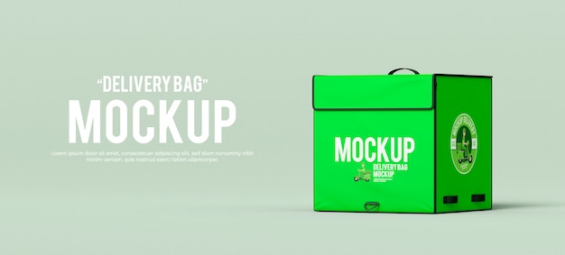 PSD food delivery bag mock-up design