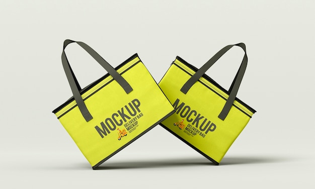 Food delivery bag mock-up design