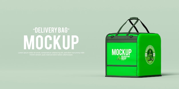 PSD food delivery bag mock-up design