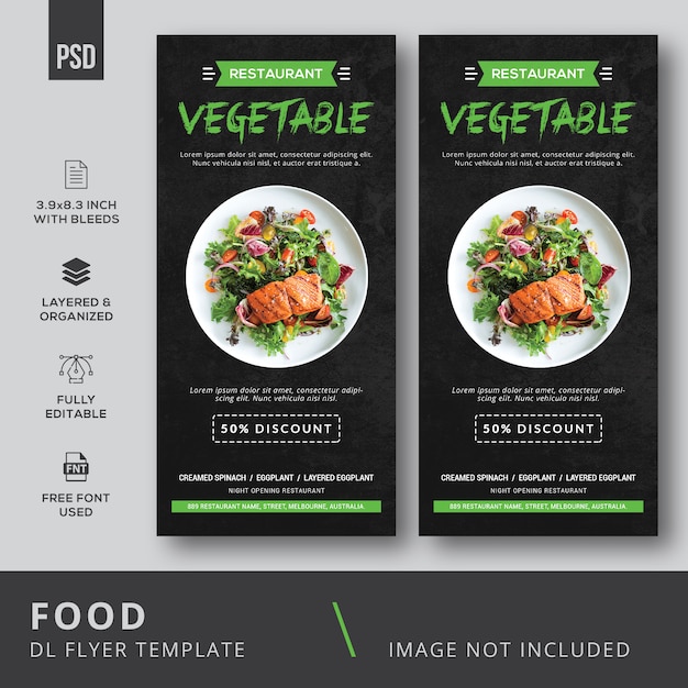 PSD food dl flyer