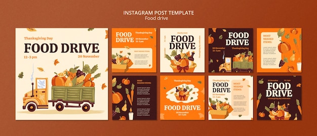 PSD food drive template design