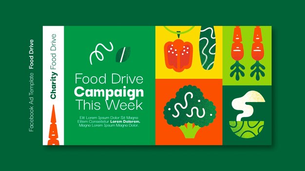 PSD food drive template design