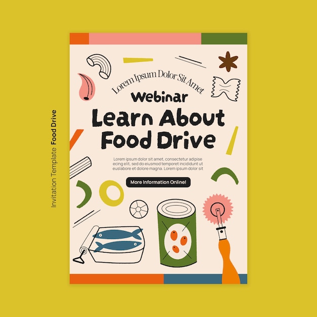 PSD food drive template design