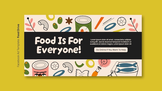 PSD food drive template design