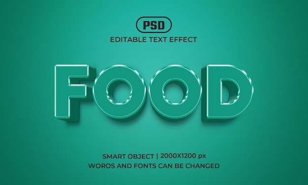 Food editable text effect  mockup