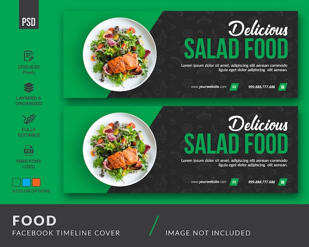 PSD food facebook banner