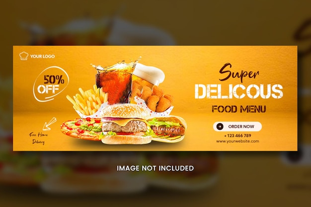 PSD food facebook cover design