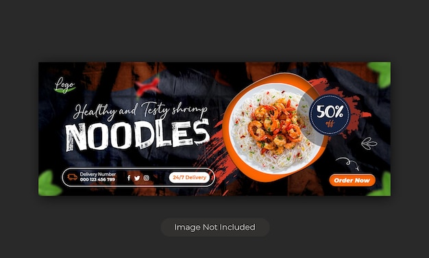 Food facebook cover en social media promotie verkoop banner