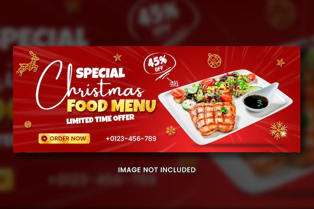 Food facebook cover template