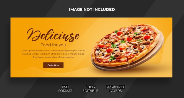 PSD food facebook cover template