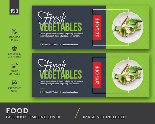 PSD food facebook cover