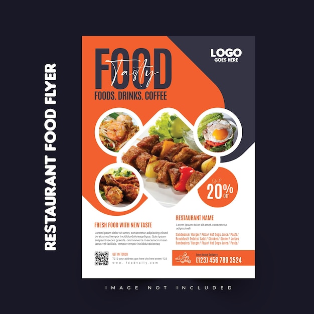 food flyer design template restaurant menu