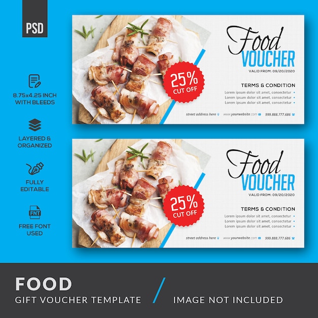 Food gift voucher template