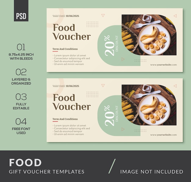 PSD food gift voucher