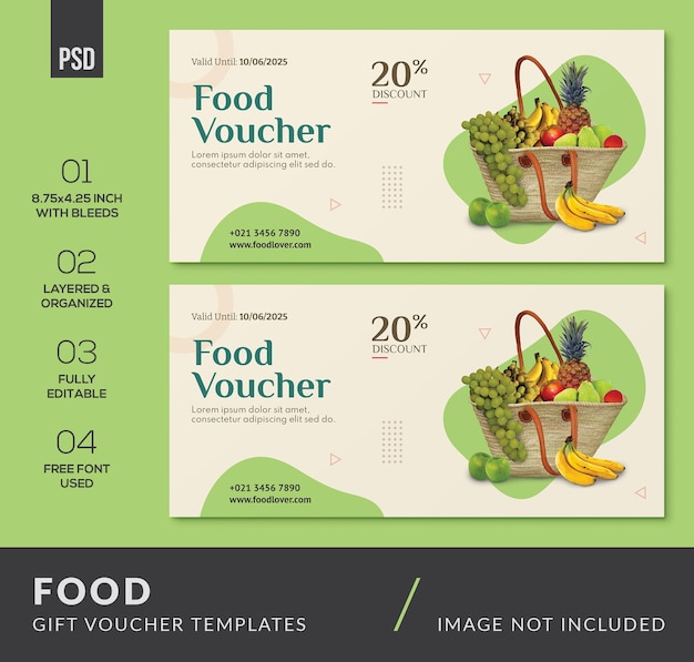 PSD food gift voucher