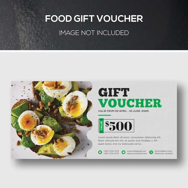 PSD food gift voucher