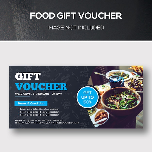 PSD food gift voucher