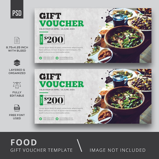 PSD food gift voucher