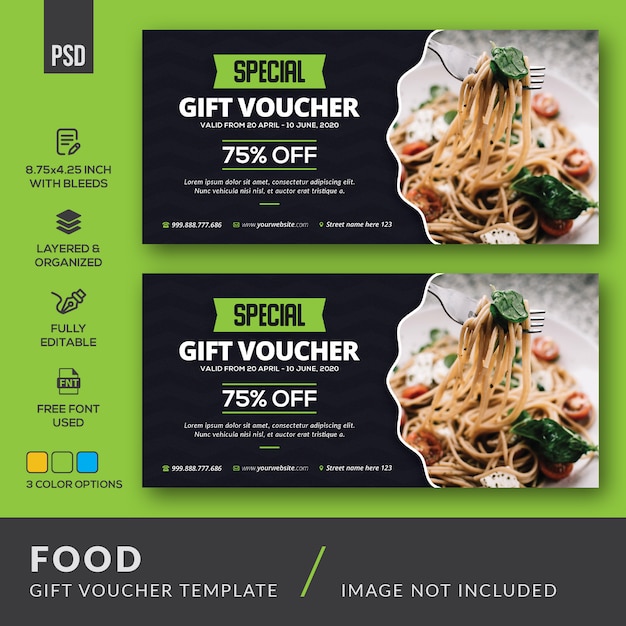 PSD food gift voucher