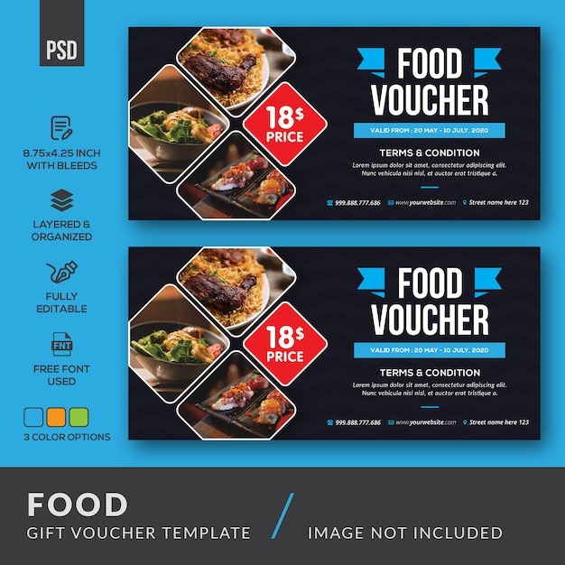 PSD food gift voucher